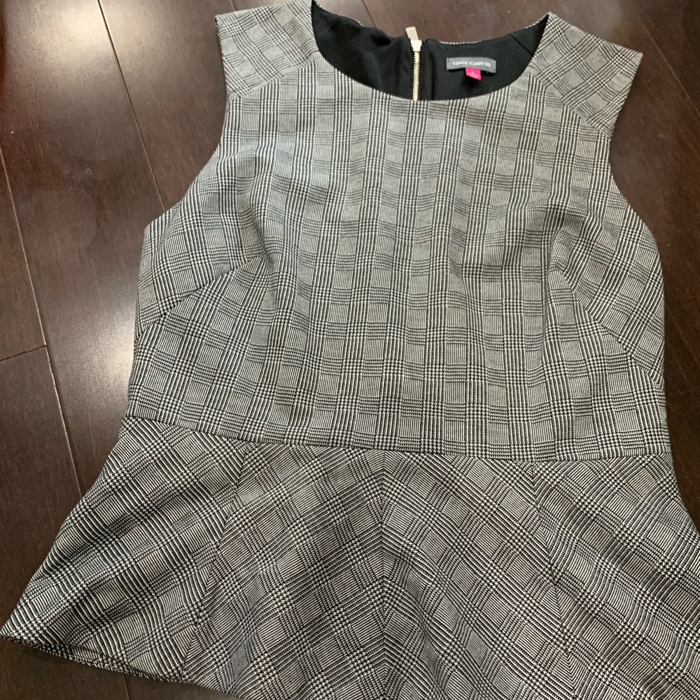 Vince Camuto peplum top with zipper down the back